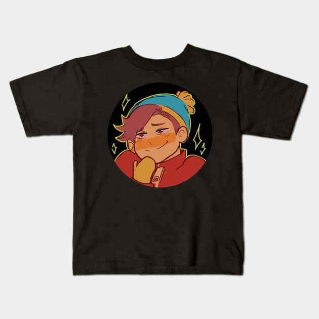 Shiny Cartman Kids T-Shirt by emilyartstudios